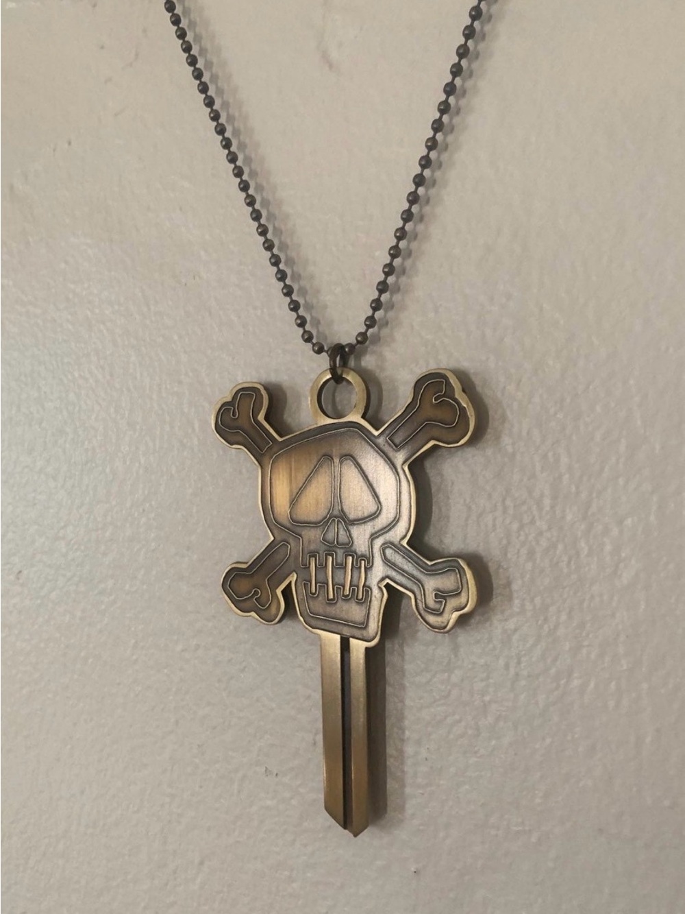 Stussy Skull & Crossbones Blank Key Necklace